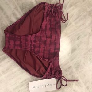 Athleta printed tankini top and cinch full bottom